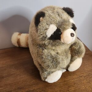 Racoon Caltoy Brown, Gray, Tan And  White Stuffed Animal